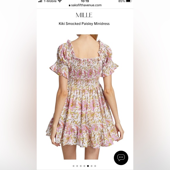 MILLE resort Kiki dress in Pink Lily, size xs. NWT, discontinued print - Picture 8 of 9